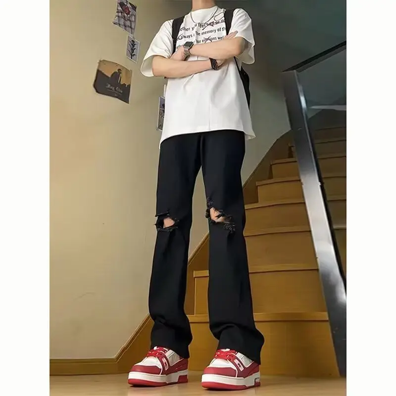 

Джинсы Bla Denim, зауженные, длинные, весна-лето, новинка, женские, с низкой посадкой, рваные, на молнии, тонкие, повседневные