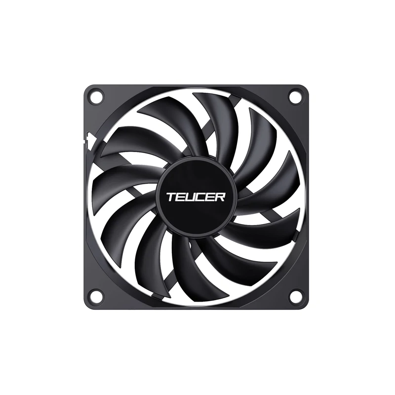TEUCER UT-8010 Chassis Cooling Fan 80x10mm Ultra-thin Size PWM 4PIN For Desktop Computer CPU Cooling