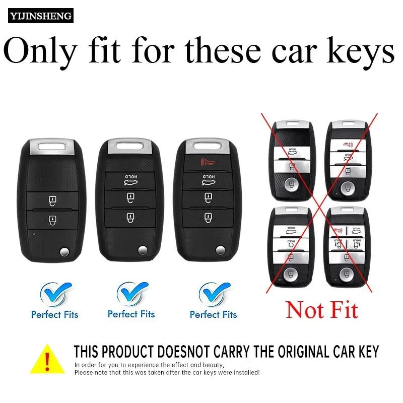 Zinc Alloy + Leather Car Key Case Cover For KIA Rio 3 4 K2 Ceed Cerato K3 K5 Sorento Sportage Soul K4 Picanto Optima Forte Soul