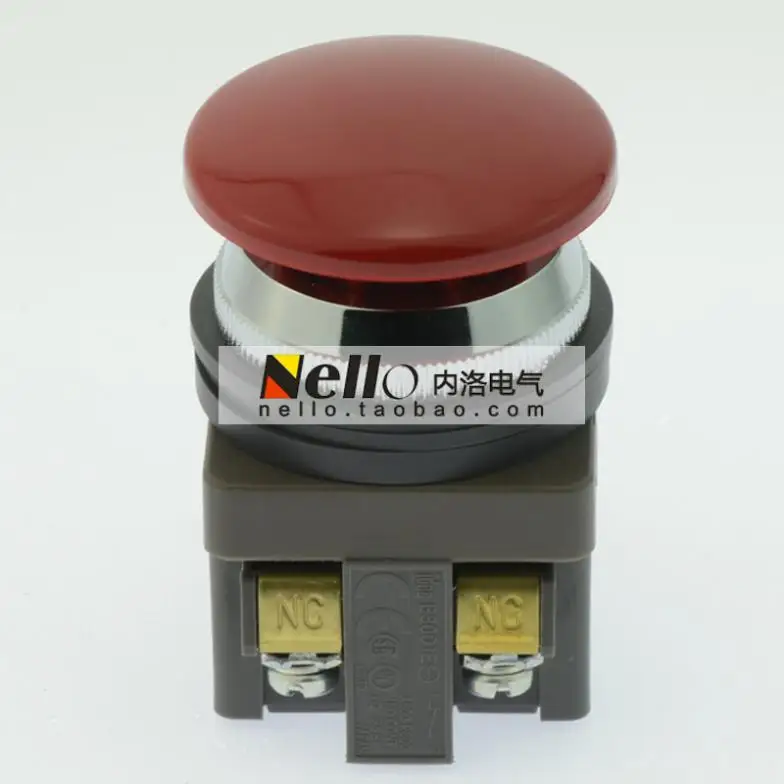 [ SA ]Japan and spring IDEC 30mm push button switch mushroom head red 1NC self-resetting ABN301R--10PCS/LOT