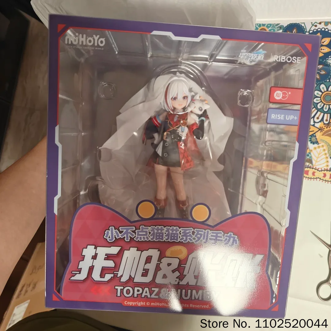 Mihoyo Original Honkai Star Rail Topaz Anime Action Figure Model Ornament Little Dot Cat Series Doujin Cosplay Garage Kits Toy