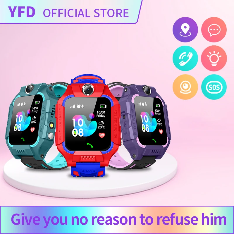 New Kids Smart Watch Waterproof IP67 SOS Antil-lost Phone Call  Baby SIM Card Location LBS Tracker Smartwatch For Children Gifts