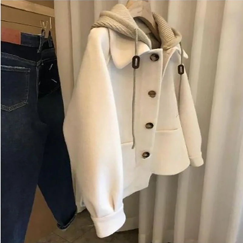 

Шерстяные пальто, женские шерстяные пальто с подкладкой, осенние фланелевые минималистичные вышитые воротники-стойки, готический стиль, банкетные поездки на работу в колледже