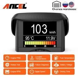 Ancel A202 Automotive On-board Computer OBD HUD Display Fuel Consumption Speed Water Temperature Gauge Car OBD2 Digital Display