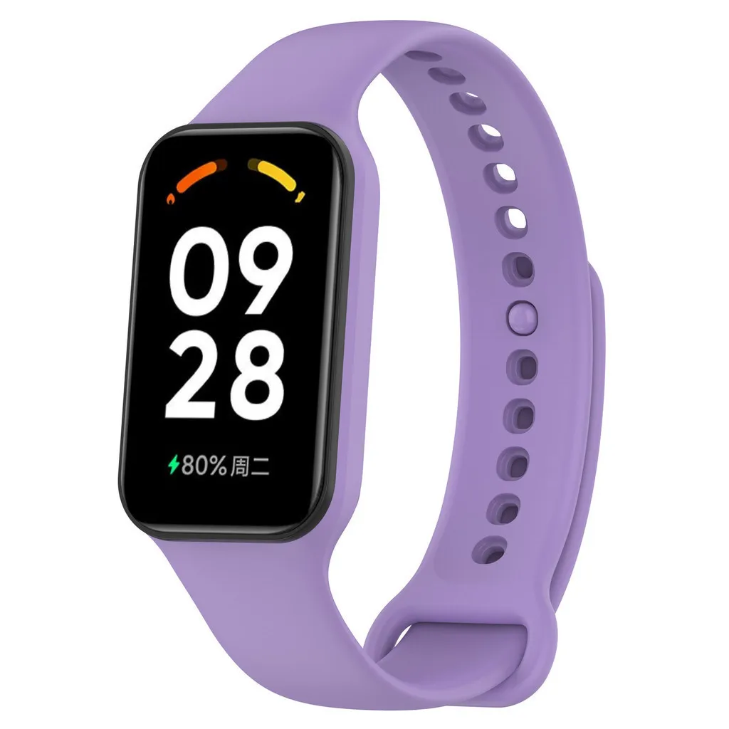 สายซิลิโคนสำหรับ redmi BAND 2 Xiaomi Smart band 8 Active กันน้ำกีฬาสายรัดข้อมือแฟชั่น