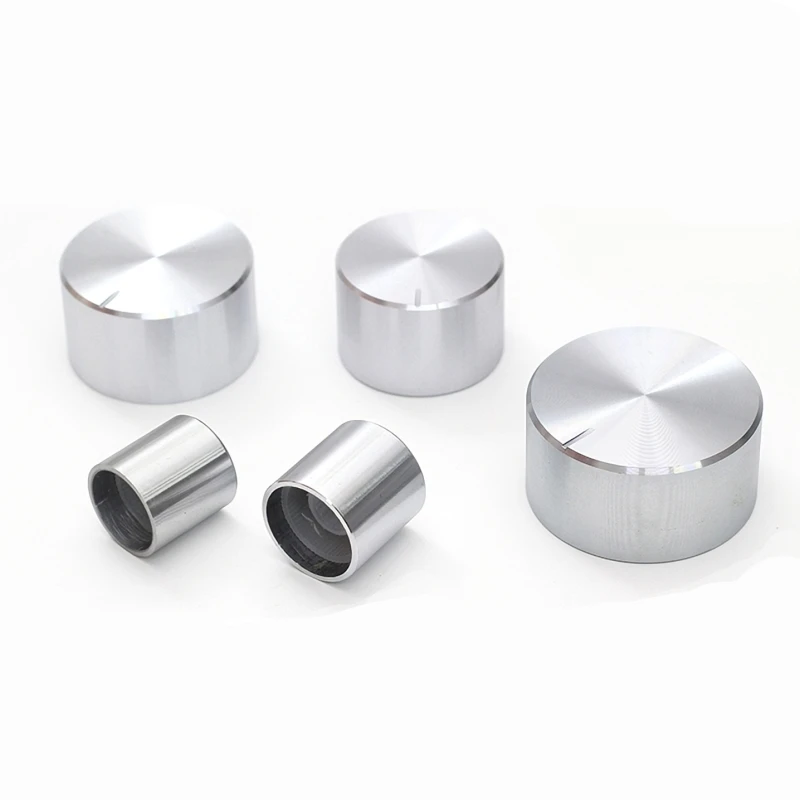 Wysokiej klasy pokrętło potencjometru ze stopu aluminium enkoder regulacja głośności pokrętło audio dla 6mm pokrętło z radełkowanym otworem na wał