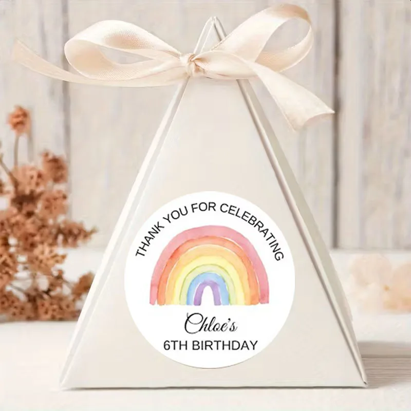 90pcs Custom Personalized Name & Birthday Stickers (For Baptism, Parties & Gift Wrapping)