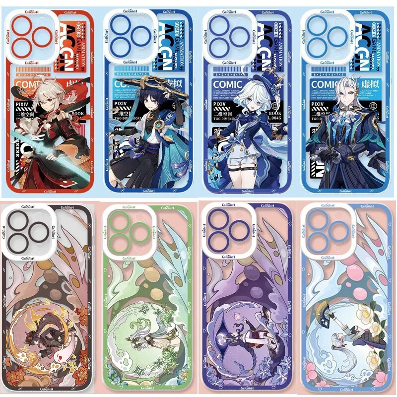 Ancient Style Genshin Impact Phone Case For Samsung Galaxy S26 Plus Ultra S25FE S26FE Xiao Klee HuTao Furina TPU Soft Cover