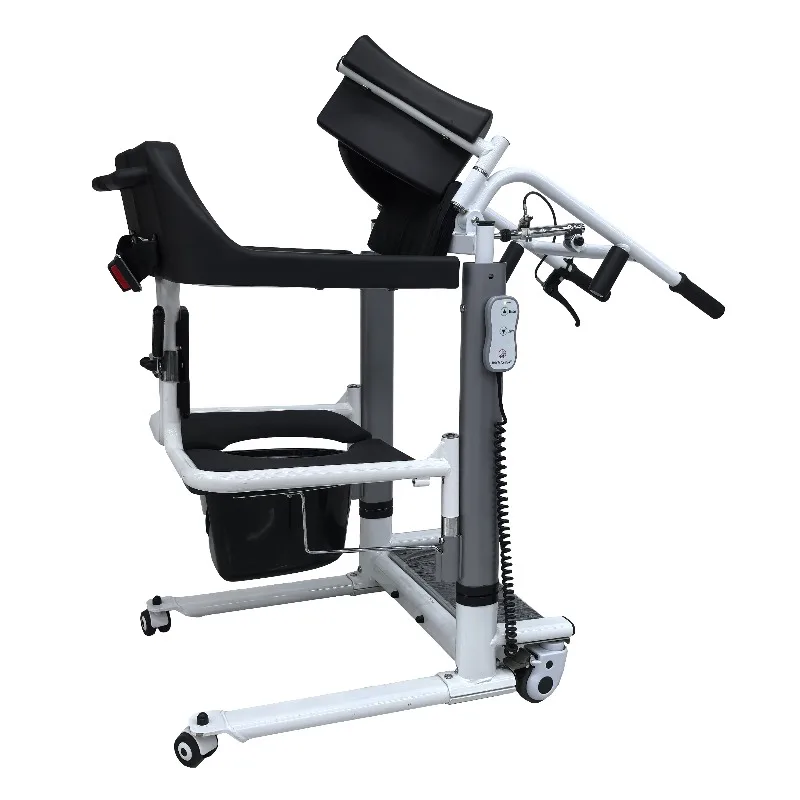 Electric Patient Lift Transfer Machine with up Body Lifting Frame to Take Off Pants for Elderly Disabled Mobility Aid