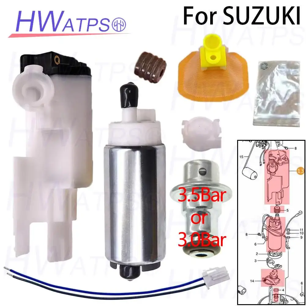 1SET Fuel Filter Fuel Pump Strainer Regulator plug Replacement MR968070 15410-41G00 For Suzuki Hayabusa GSX-R600 GSX-R750 SV1000