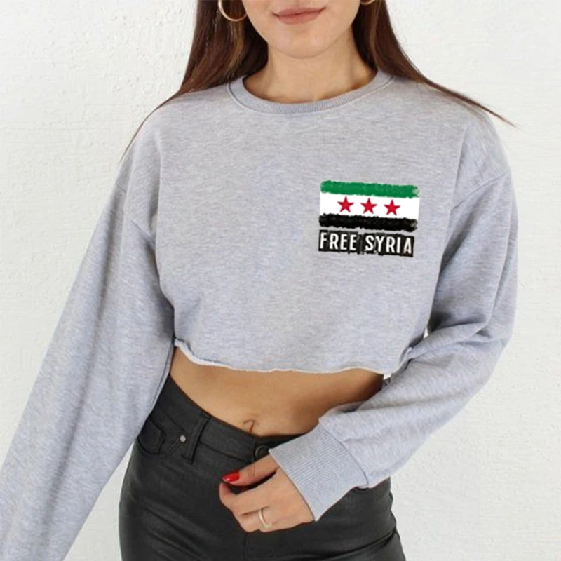 Free Syria Flag Oversized Crop Sweatshirt,Free Syria Map Sweatshirt,December 8,2024 Damascu,Middle East,Anti-War Clothing,Unisex