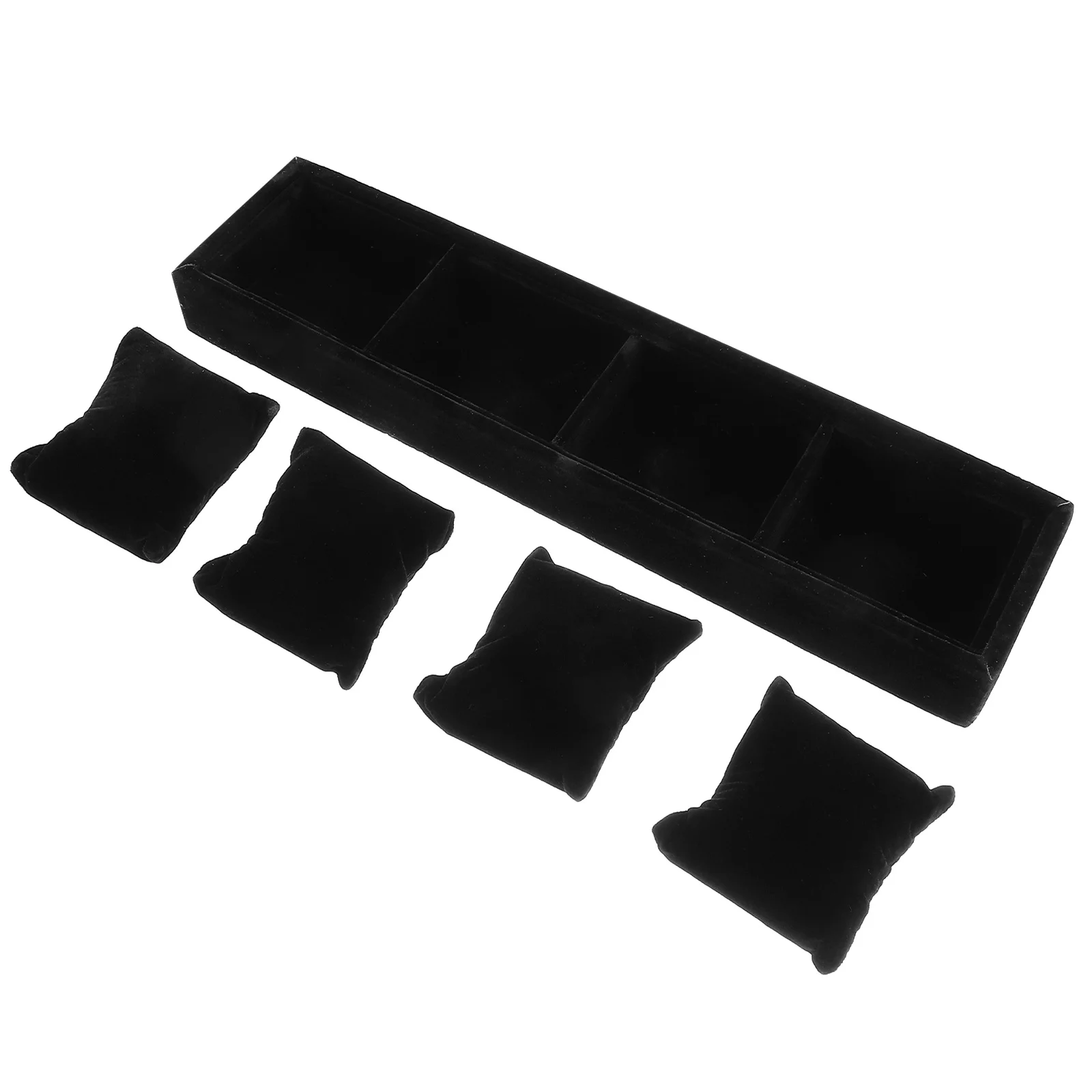 

Bracelet Tray Black PU Desktop Watch Storage Box Organizer Holder Single Layer Jewelry Display Case Watch Display Box
