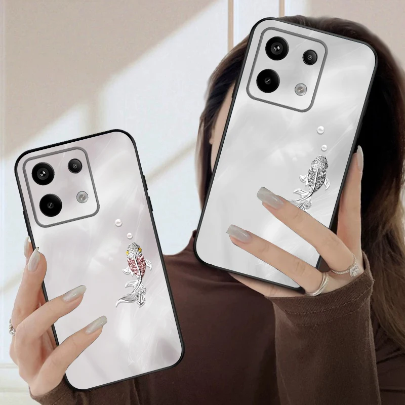 

Blue Little Fish For Redmi Note 9 9S 10 11 12 12S 13 Pro+ Plus 5G India 14 Pro 4G Global 14S 13C 14C silicone soft phone case