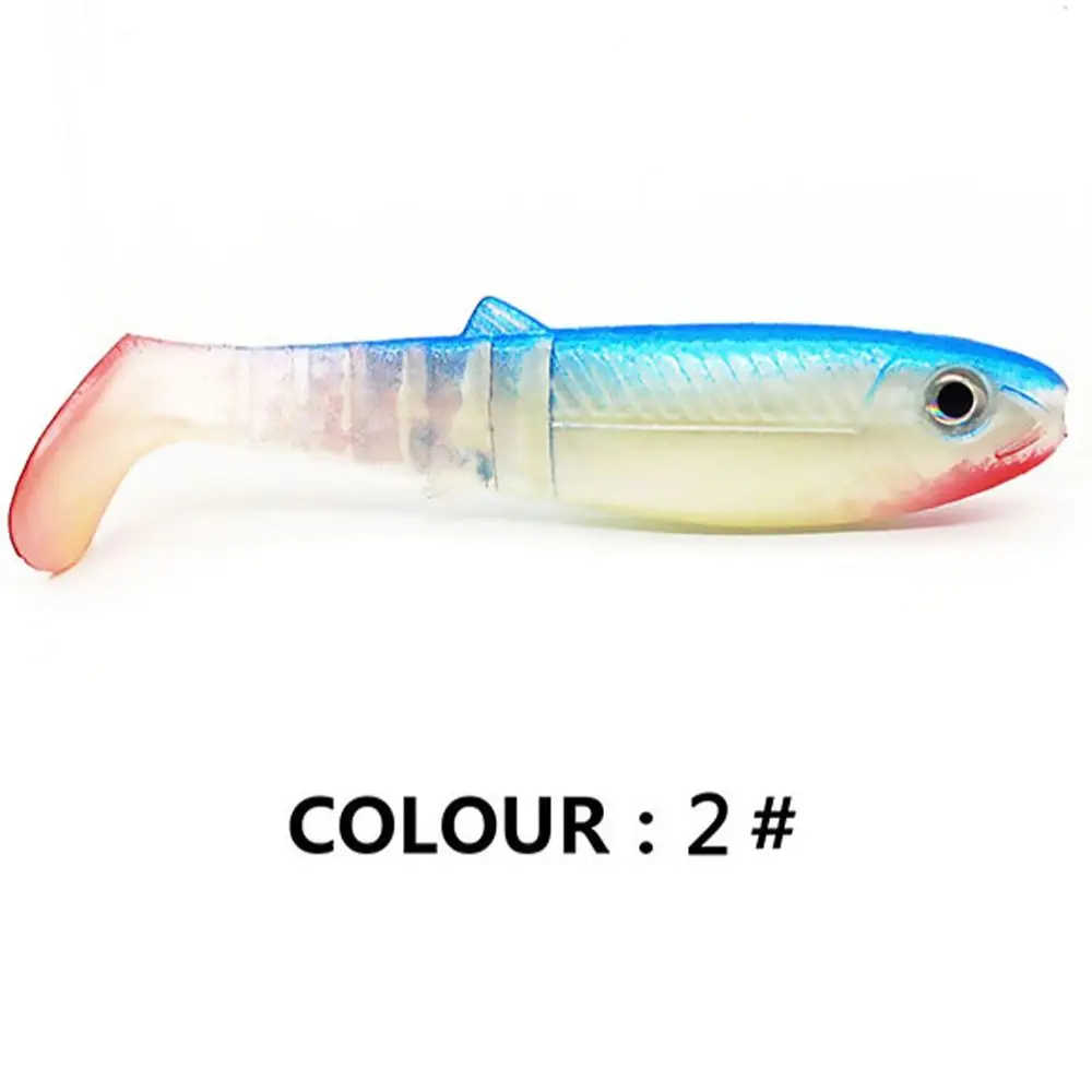 

5PCS Fishing Accessories 8cm/6g T-tail Wobblers Worm Artificial Soft Lures Silicone Biomimetic Wobblers Lure Carp