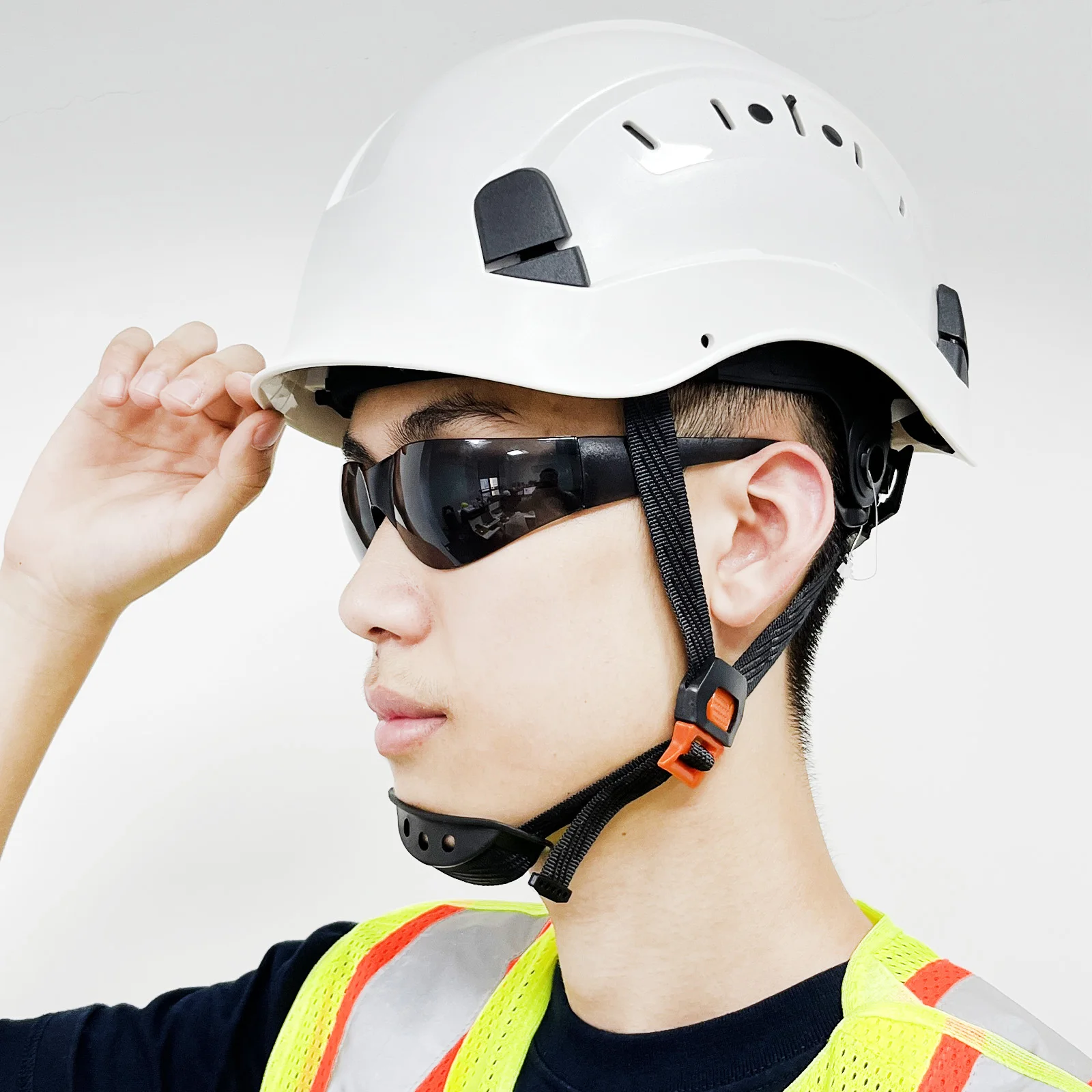 CE Safety Helmet For Engineer ABS Hard Hat For Men Vented Industrial Work Head Protection For Rescue Earthquake Outdoor