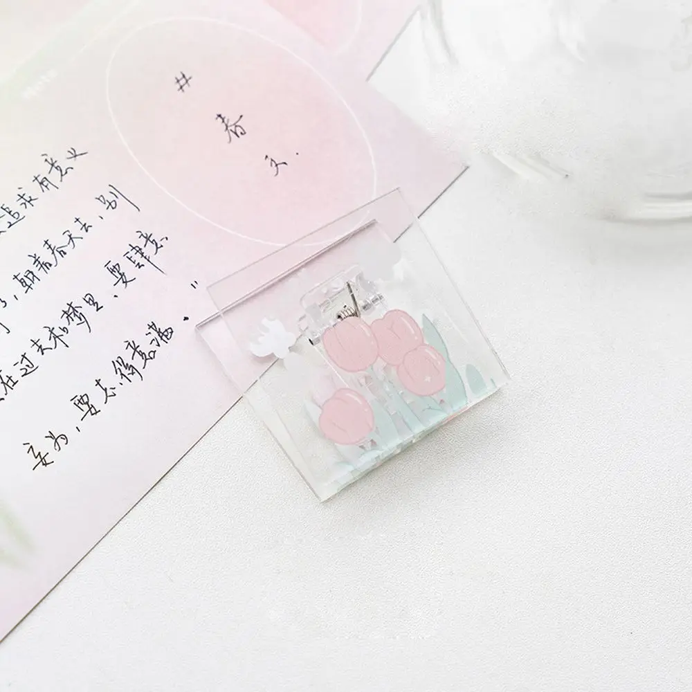 School Supplies Storage Clip Index Clamp Student Stationery Page Holder Memo Clip Documents Clip Square Clip Securing Clip