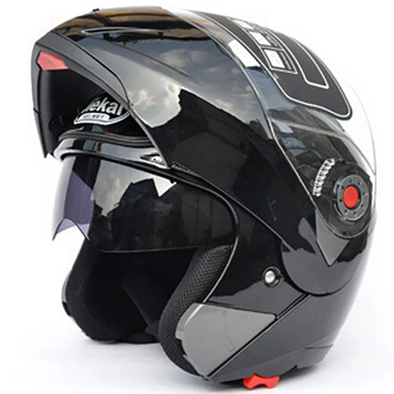 

JIEKAI105 Motorcycle Double Lenses Safe Helmets moto Flip up Modular DOT ECE sticker Helmet Sunglasses Undrape Face Combination