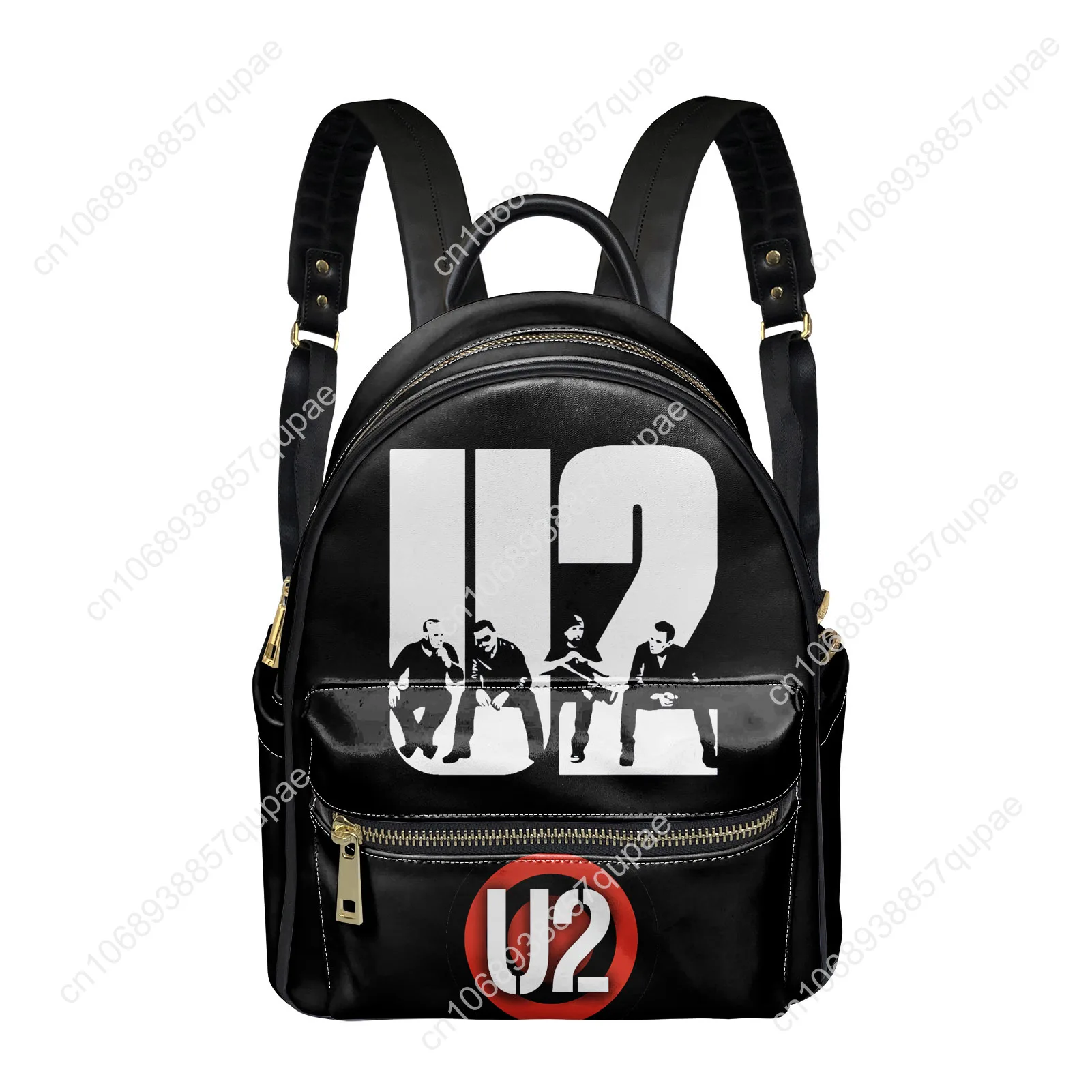 

U2 Music Rock Band Backpack Street Womens Men Personalized Double Shoulder Bag Business Travel Bookbag Rucksack Gift Daypack