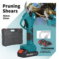 40MM Brushless Electric Pruning Shear 21V Rechargable Cordless Fruit Tree Branch Pruner Scissors Garden Tool For Home Farm