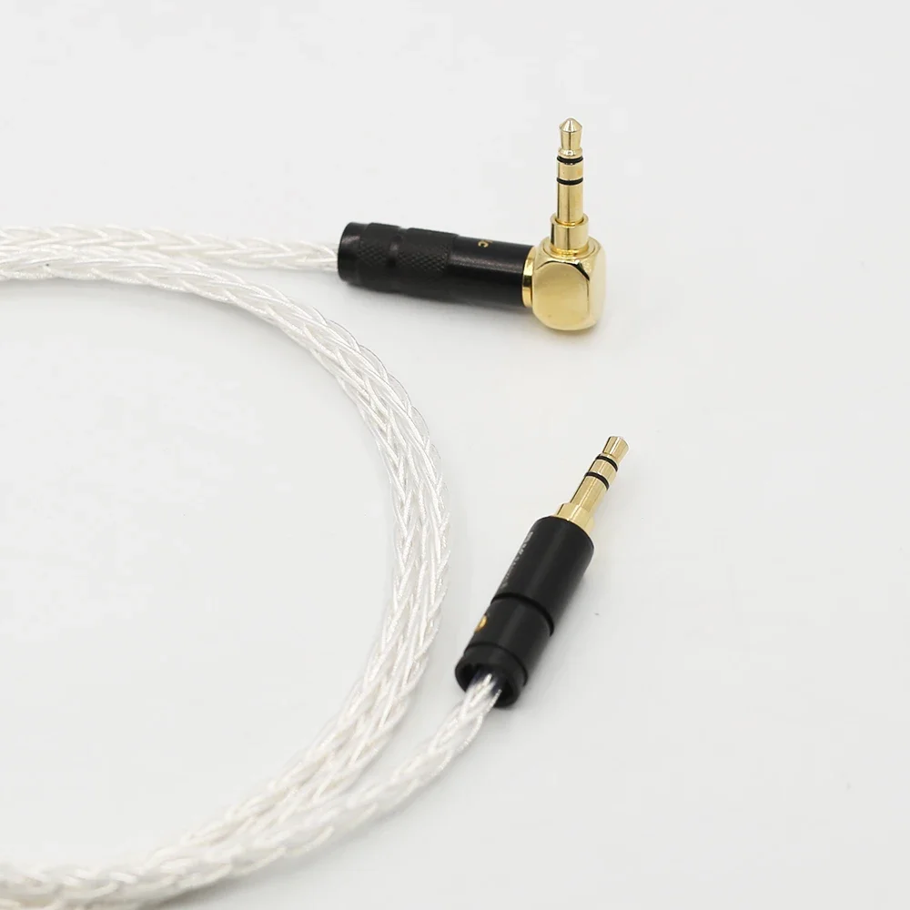 Audiocrast 8 ядер посеребренный удлинительный аудиокабель 3,5 мм под прямым углом и прямым мужчинам наушники стерео AUX