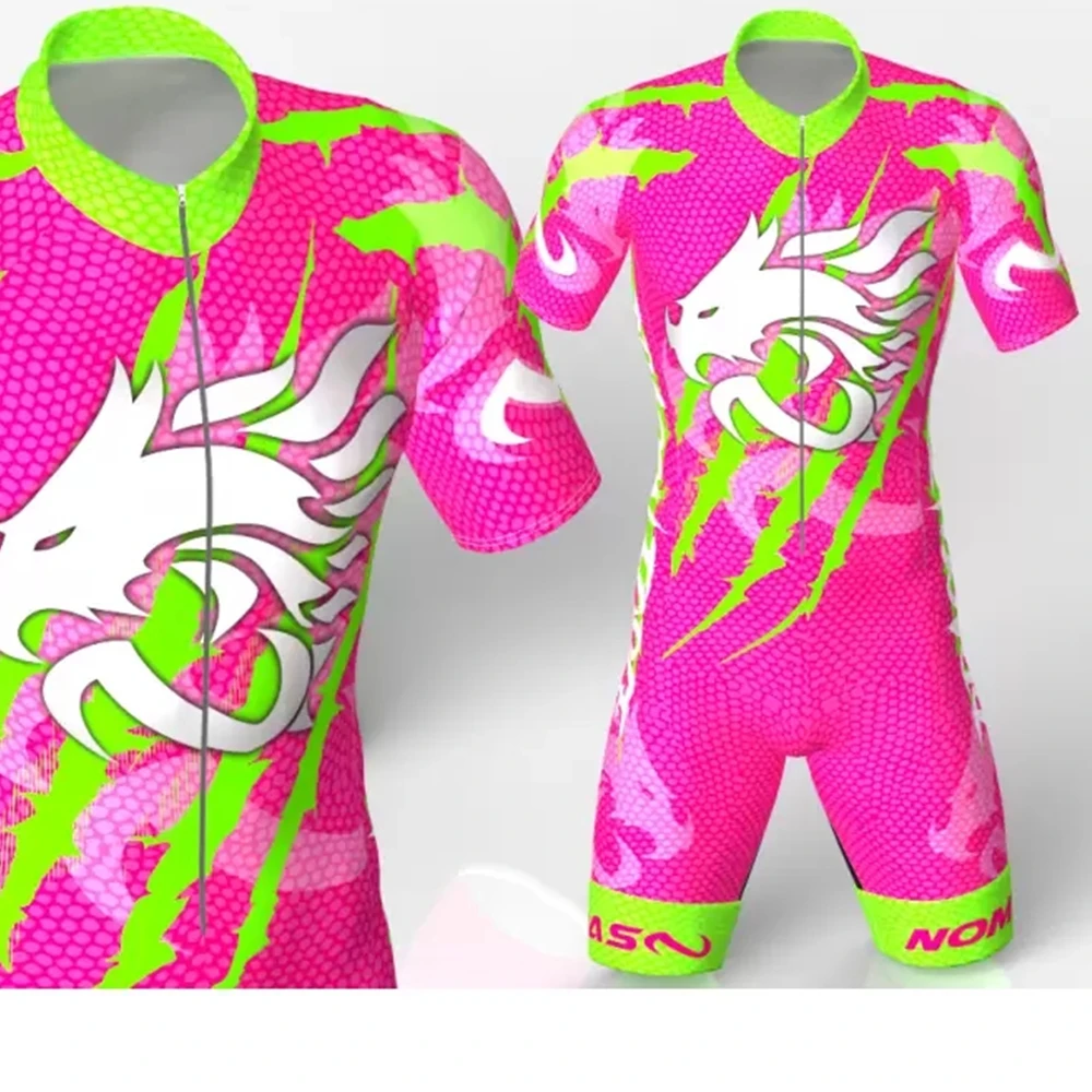 Men Team Triathlon Skate Suit Summer Skaters Speed Suit Inline Roller Racing Speed Skates Skating Clothing Jumpsuit