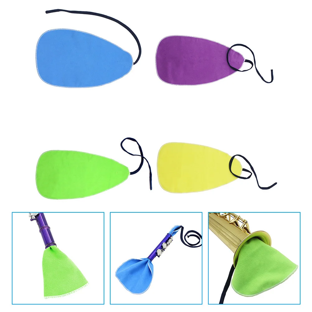 

4 Pcs Cleaning Cloth Strips Cloths Flute Cleaner Musical Instrument Microfiber Clarinet