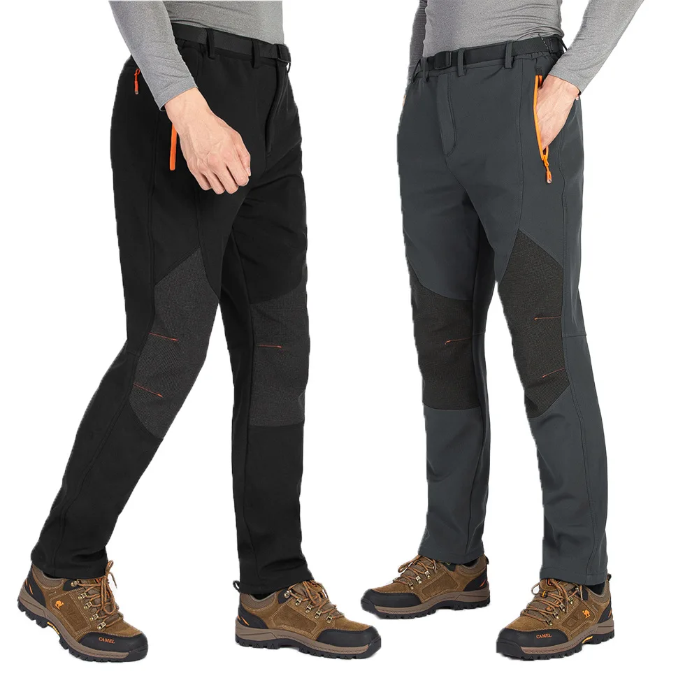 men's-warm-outdoor-hiking-pants-solid-color-with-stitched-thick-fleece-lining-windproof-and-abrasion-resistant-for-everyday-wear