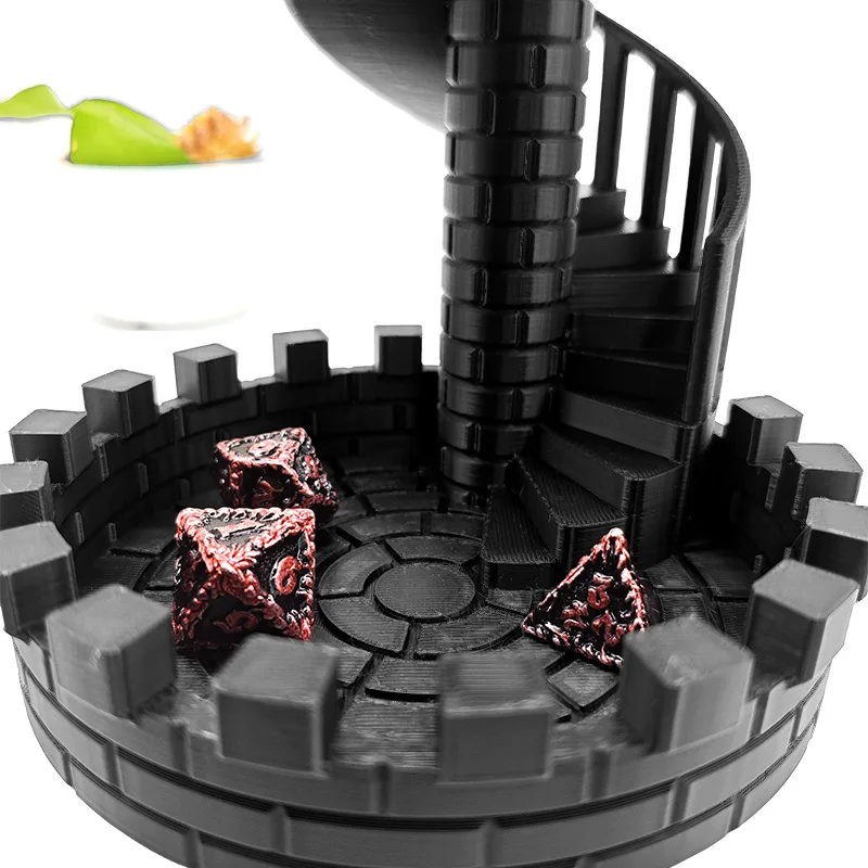 Castle Dice Tower Dice Tower For Role Playing Game Ancient Roman Castle Board Game Accessories Castle Stairs Desktop Ornaments