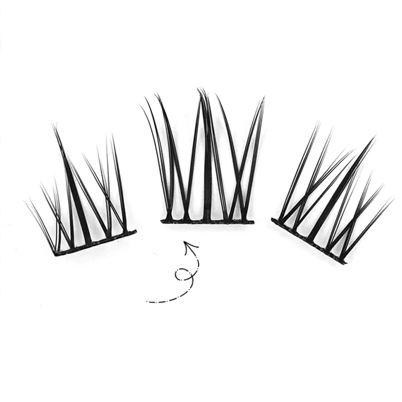 핫 세일 32줄 384개 클러스터 해바라기 속눈썹 자연스러운 위스피 룩 인조 속눈썹 메이크업용