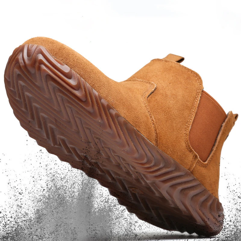 

Anti-smashing Puncture Anti-spark Splashing Soft Comfortable Safe Work Anti-slip Labor Protective Steel Toe Safety Shoes