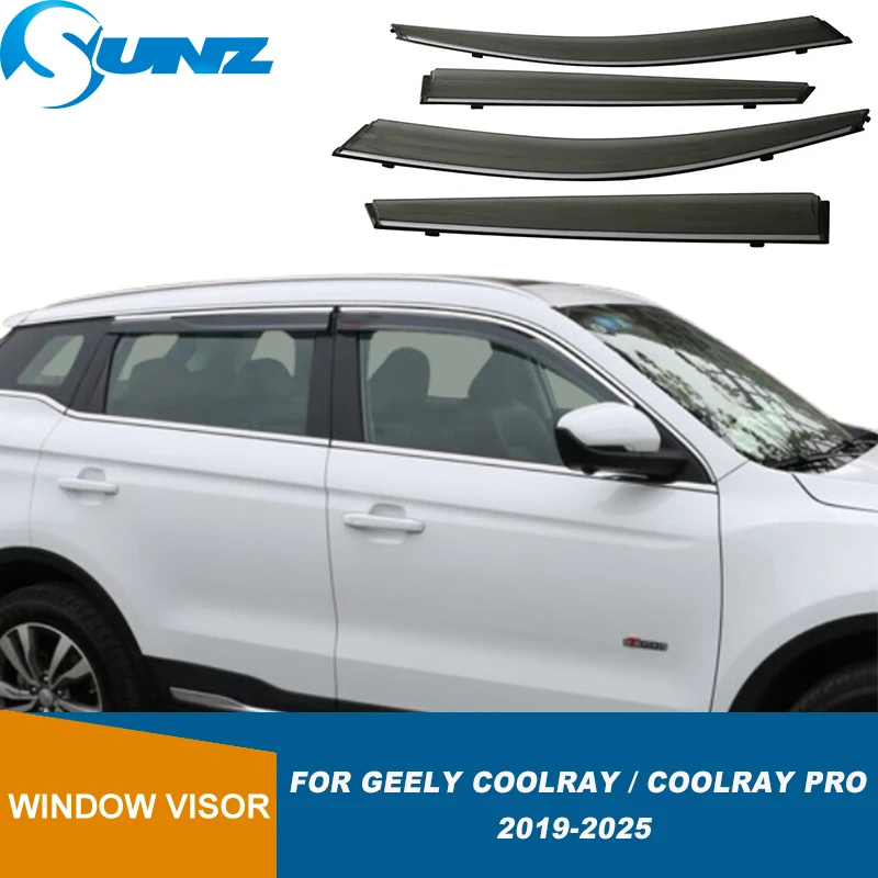 

Car Window Visor Sun Rain Deflectors For Geely Coolray / Coolray Pro 2019 2020 2021 2022 2023 2024 2025 Weather Shield