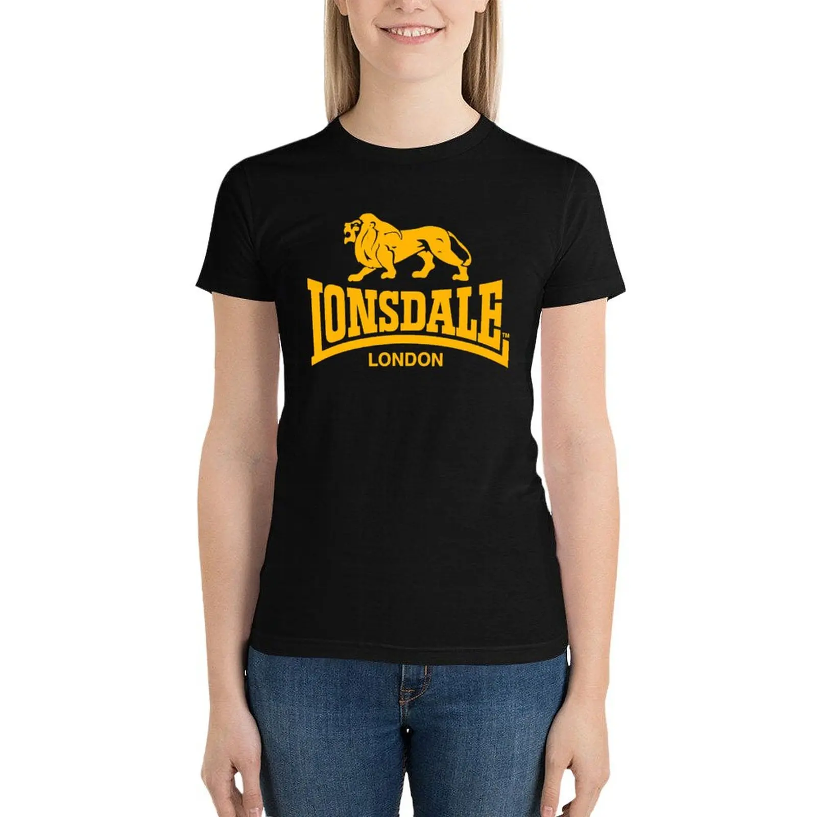 Lights Lonsdale T-Shirt Short sleeve tee cute clothes plain t shirts for Women