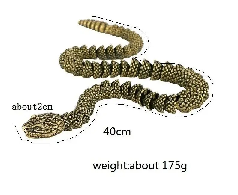 Brass Rattlesnake Animal Statue Small Sculpture Tabletop Figurine Decor Gifts