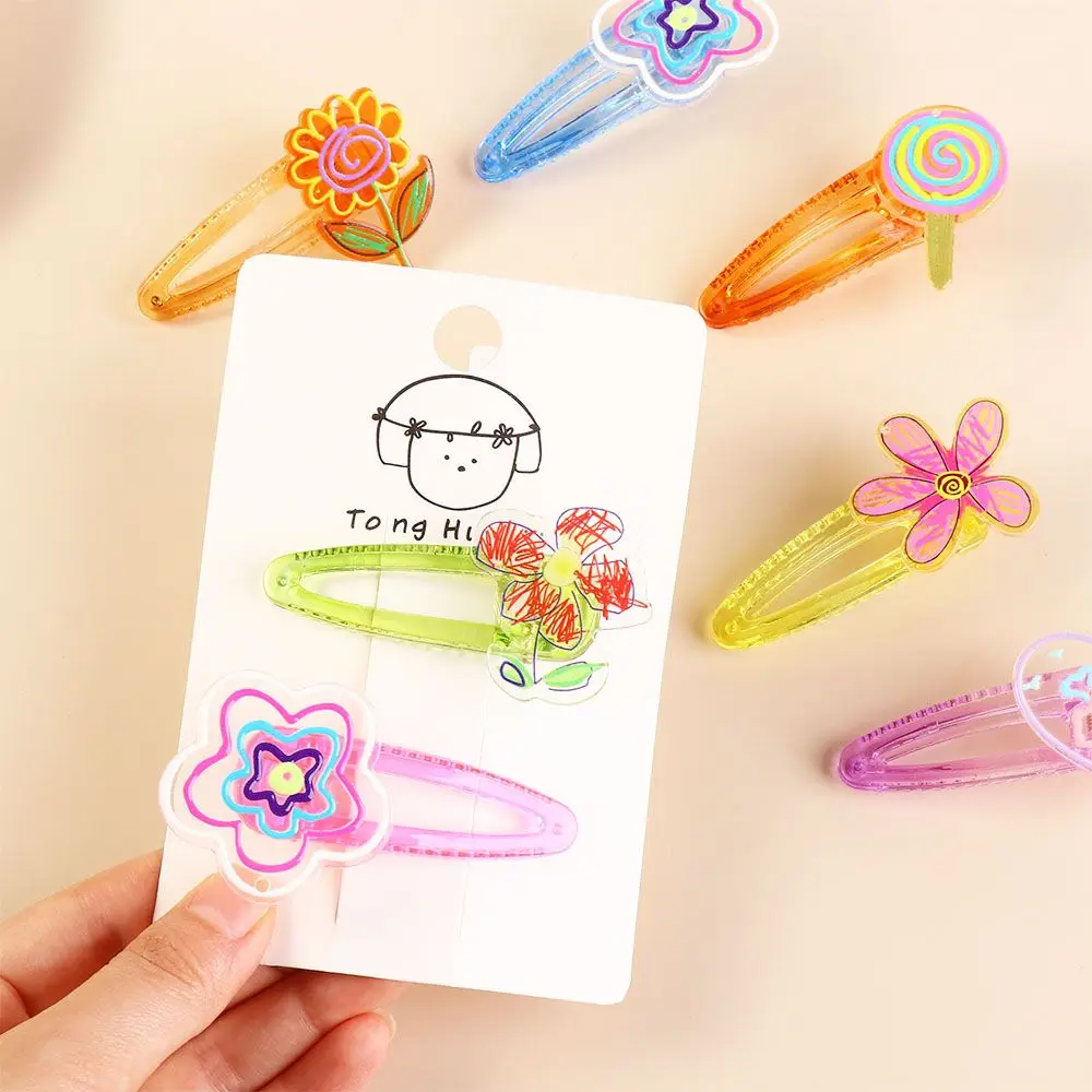 Lollipop ornament Hair Accessories Spring Summer Flower Hair Clip Duck's Beak Hairpin Side Hair Grip Women's Small Barrette