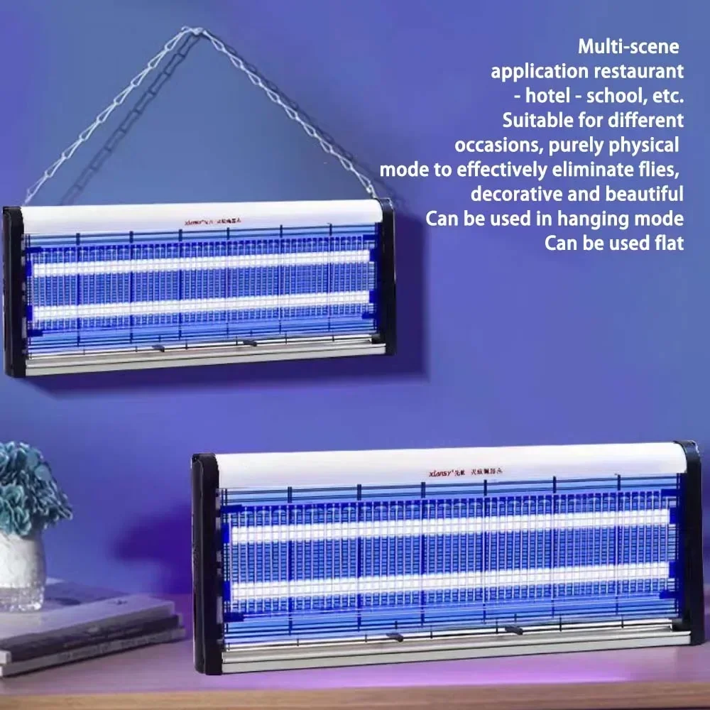 Lámpara LED de descarga eléctrica para matar mosquitos, trampa para insectos de montaje en pared, luz UV para insectos, adecuada para una variedad