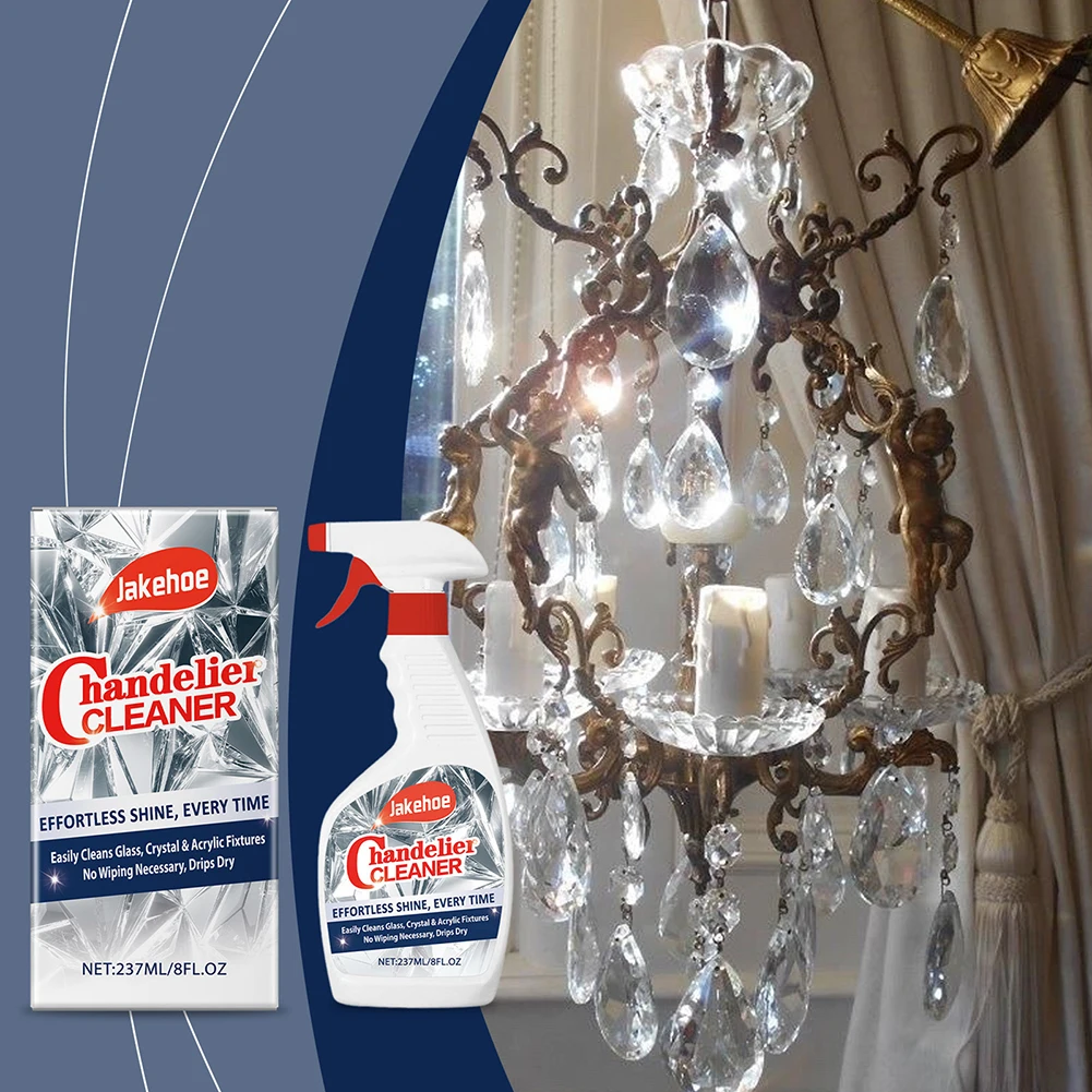 Versatile Chandelier Cleaner Drip Dry Spray Powerful Crystals Cleaner For Chandelier Non-Streak Glass Cleaner Liquid