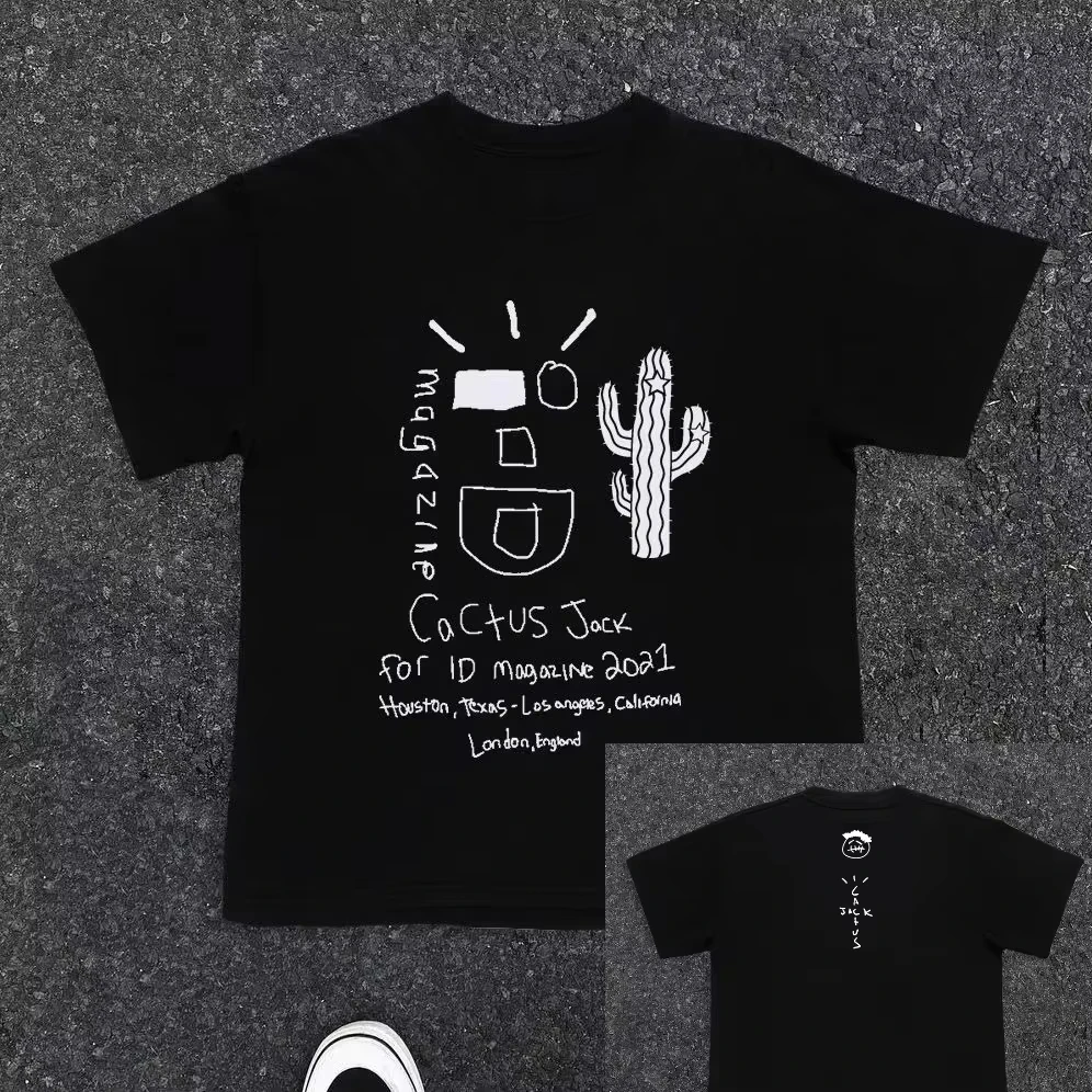 2026 New Spring Summer Cotton Cactus Graffiti Streetwear Kids Unisex T-shirt Loose Summer Outdoor Boys Girls Short Sleeve Tee