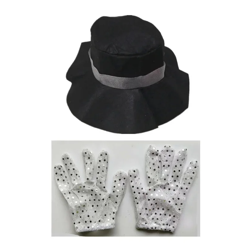 Kids Boys Birthday Carnival Michael Jackson Cosplay Costume Superstar Singer Dance Suits Theme Party Dress E