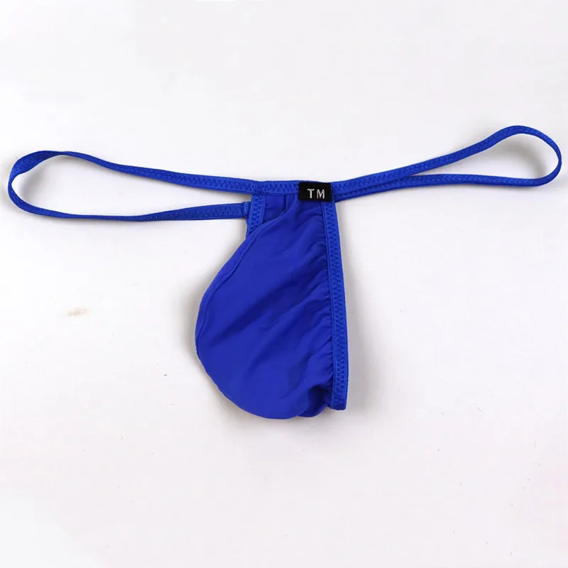 Solid Color Men Elastic Waist Thongs Thin Polyamide Fabric Spacious Contour Pouch Low Cut Comfort Daily Wear Underwear