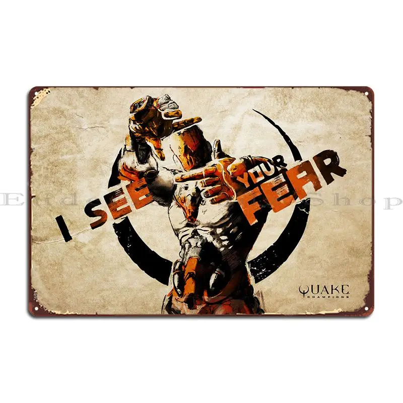 Visor: I See Your Fear Metal Plaque Wall Decor Design Cinema Party Customized Tin Sign Poster