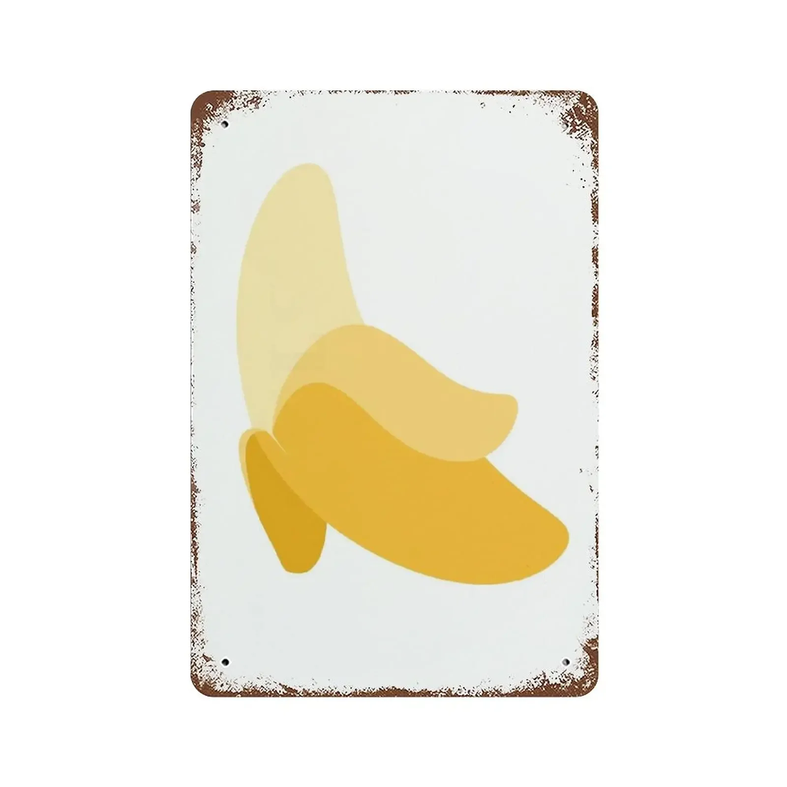 2026 Dreacoss Metal tin Sign Retro Style Novelty Poster Iron Painting Yellow Banana Tin Sign, Banana Tin Sign Banana Wall Art, K