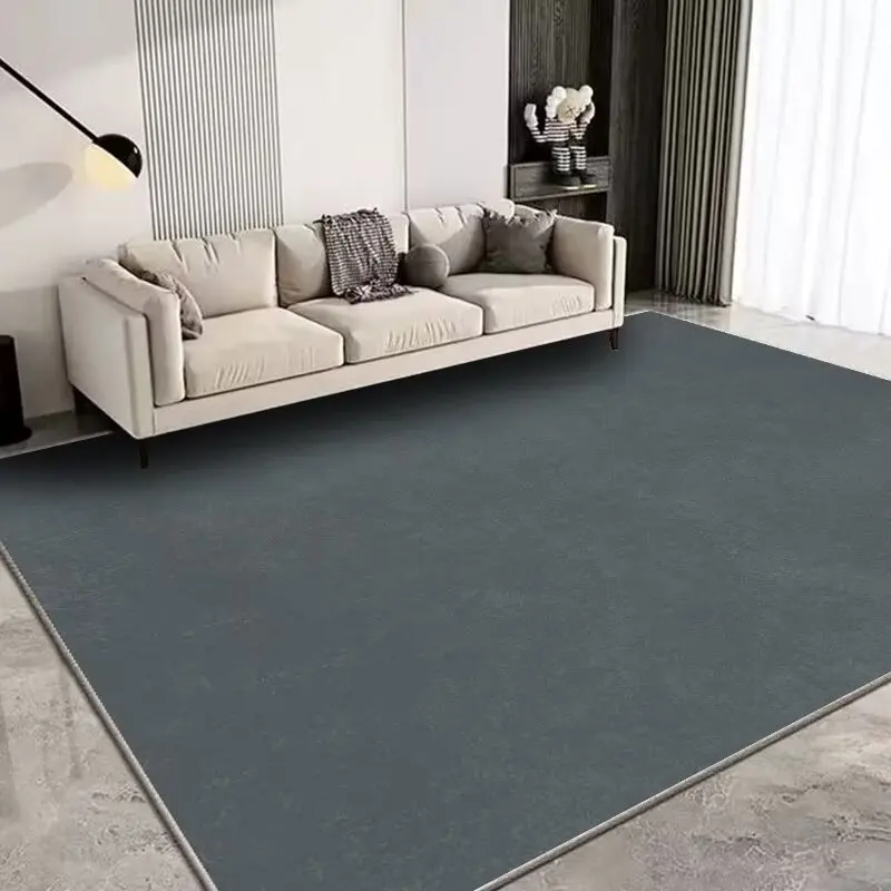 Modern Minimalist Solid Colors Soft Living Room Carpet Non-slip Large Area Rug for Bedroom Easy Clean Lint-free Luxury Floor Mat