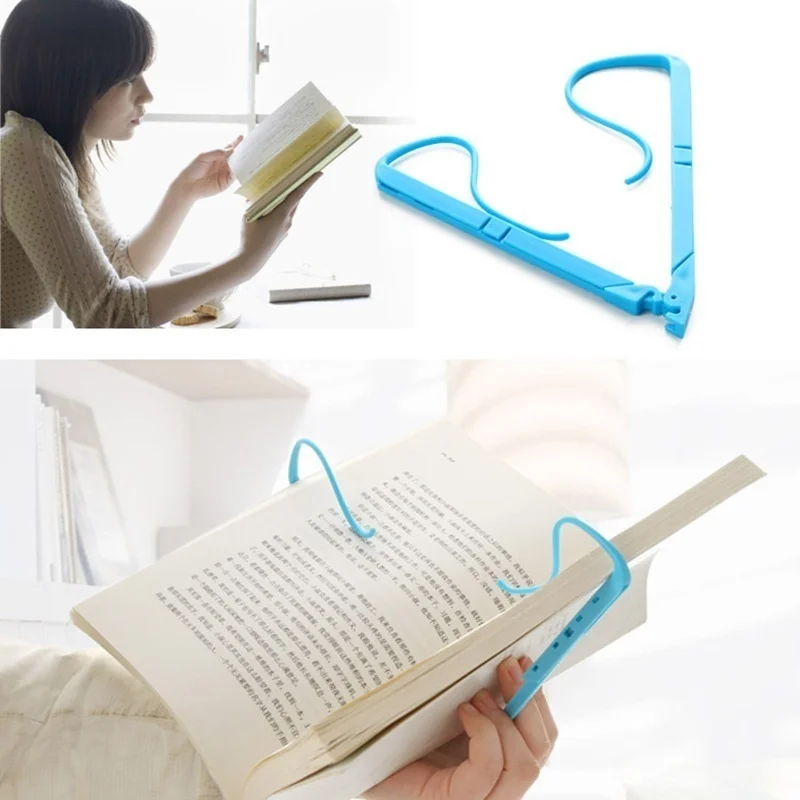 Criativo Portátil Leitura Book Clip, Estante Dobrável, Suporte De Prateleira De Armazenamento, Bookend Arquivo, Office Organizer Tool, Desk Acessórios