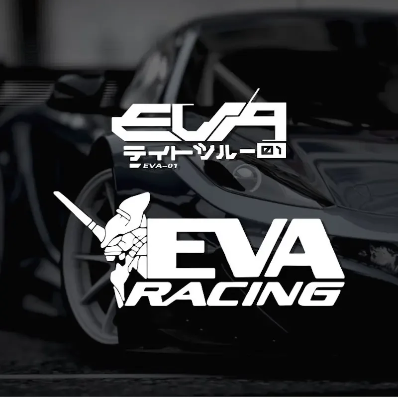 S368 EVA Racing Car Stickers Anime Waterproof Decals for Electric Motorcycle Scooter Decoration Accessories Scratch Patches