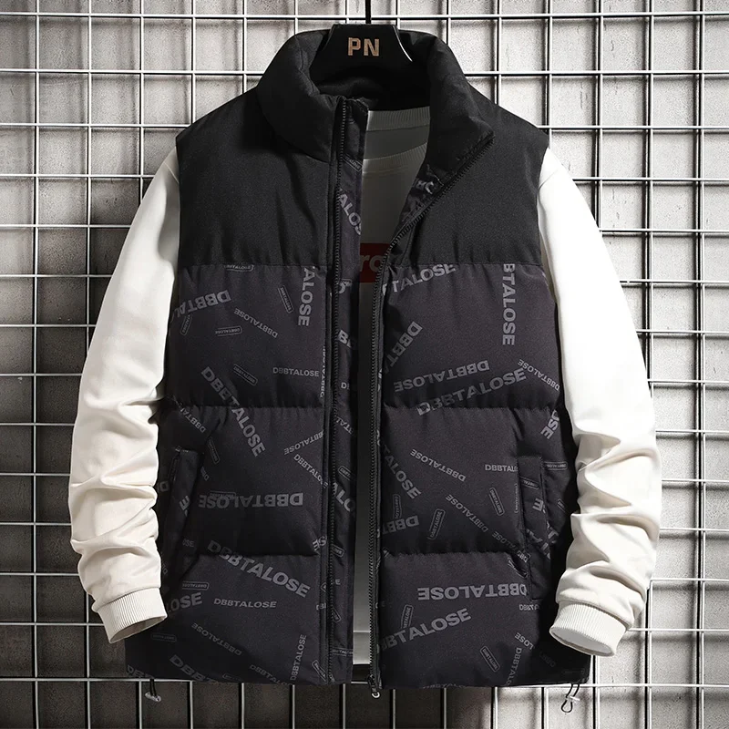 CASUMANL 2024 autunno inverno nuova moda lettera stampa giacca da uomo gilet Parka cappotto gilet caldo gilet di cotone antivento uomo