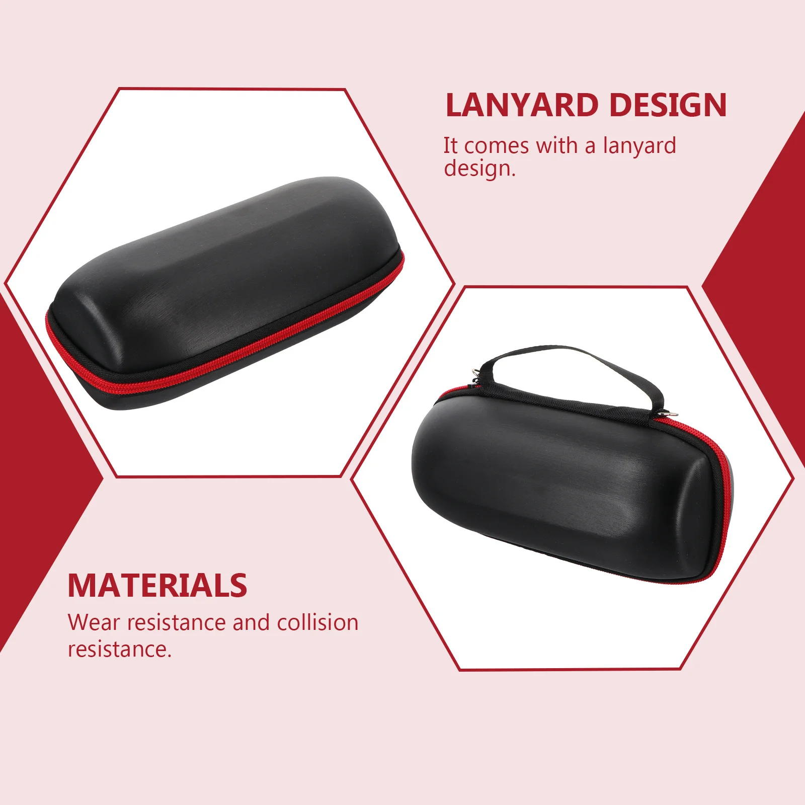 

Eva Speaker Storage Box Black Waterproof Protective Case for Wireless Microphone Portable Carry All Accessories Organized