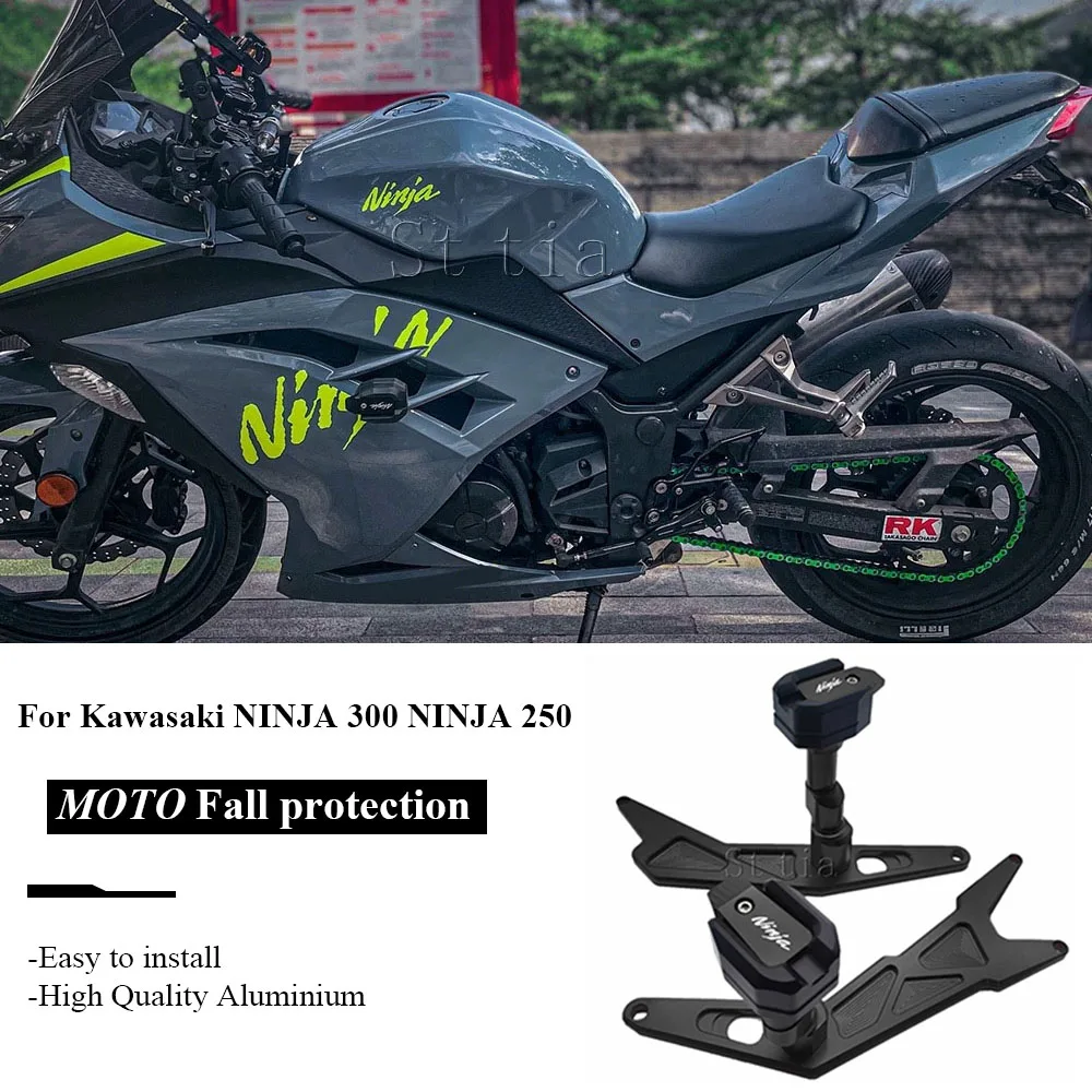 Motorcycle CNC Frame Slider Crash Pad Falling Protector Protection Fit For Kawasaki NINJA300 NINJA250 2013-2017 NINJA 300 250