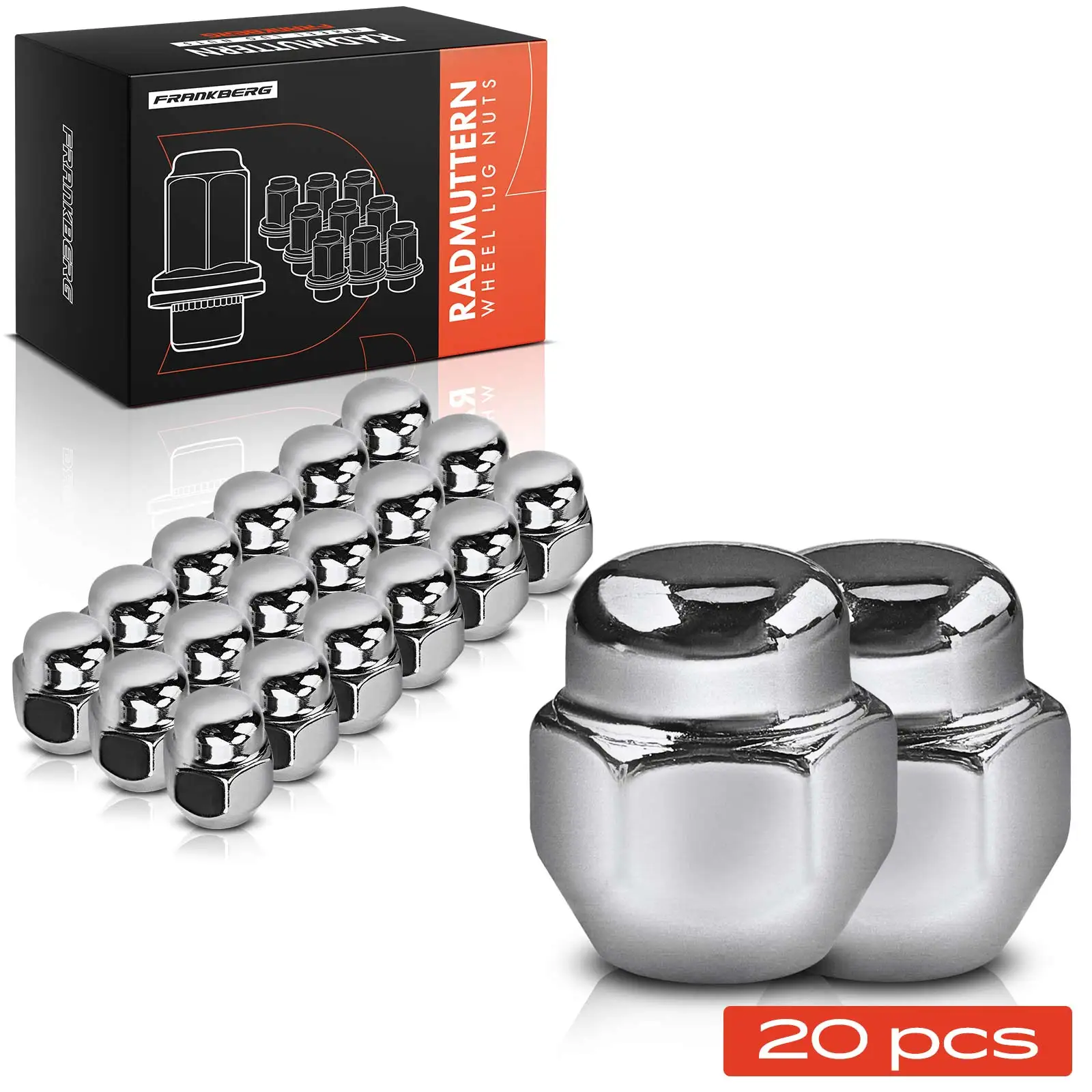 Frankberg 20x Wielmoer voor Nissan Juke F15 Pathfinder 3 Armada Primera P11 402242DX0A 40224ZN50A 989611 40224V5510 611-114