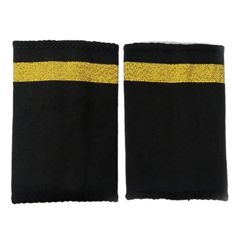 

39BD 1 Pair Professional Epaulets Captain Uniform Epaulet Shoulder Board Cosplay Props Costume Flight Epaulets