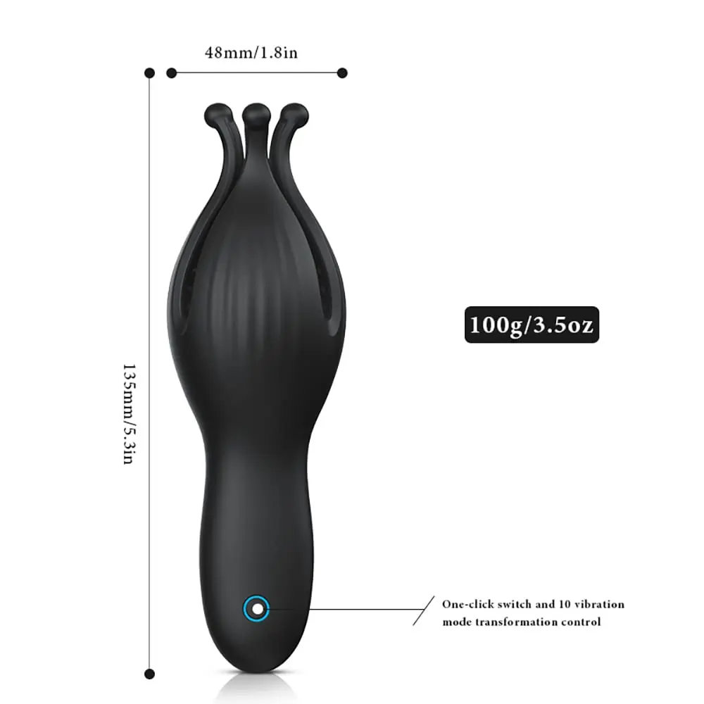 Ghost Exerciser WiMiFar Octopus Masturbator Cup für Männer, 10-Gang vibrierender Flugzeugbecher Eichel Ausdauer Trainer Vibrator Penis M